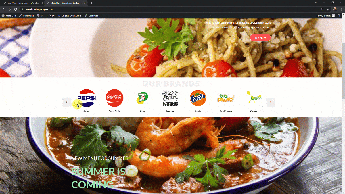 After adding CSS, the brand logos section turned into a new look.