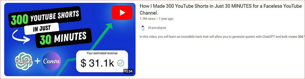 Clickbait Videos Example from YouTube.com