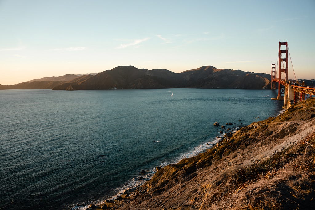 The Golden Gate Bridge. Look at all this doom. Doom doom doom doom.