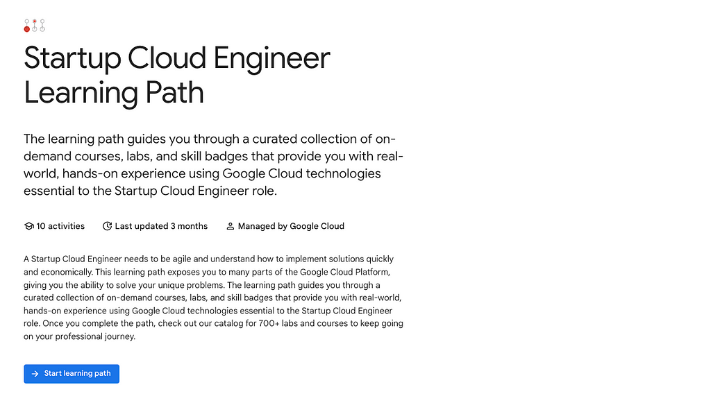 Cloud Architect Learning Path