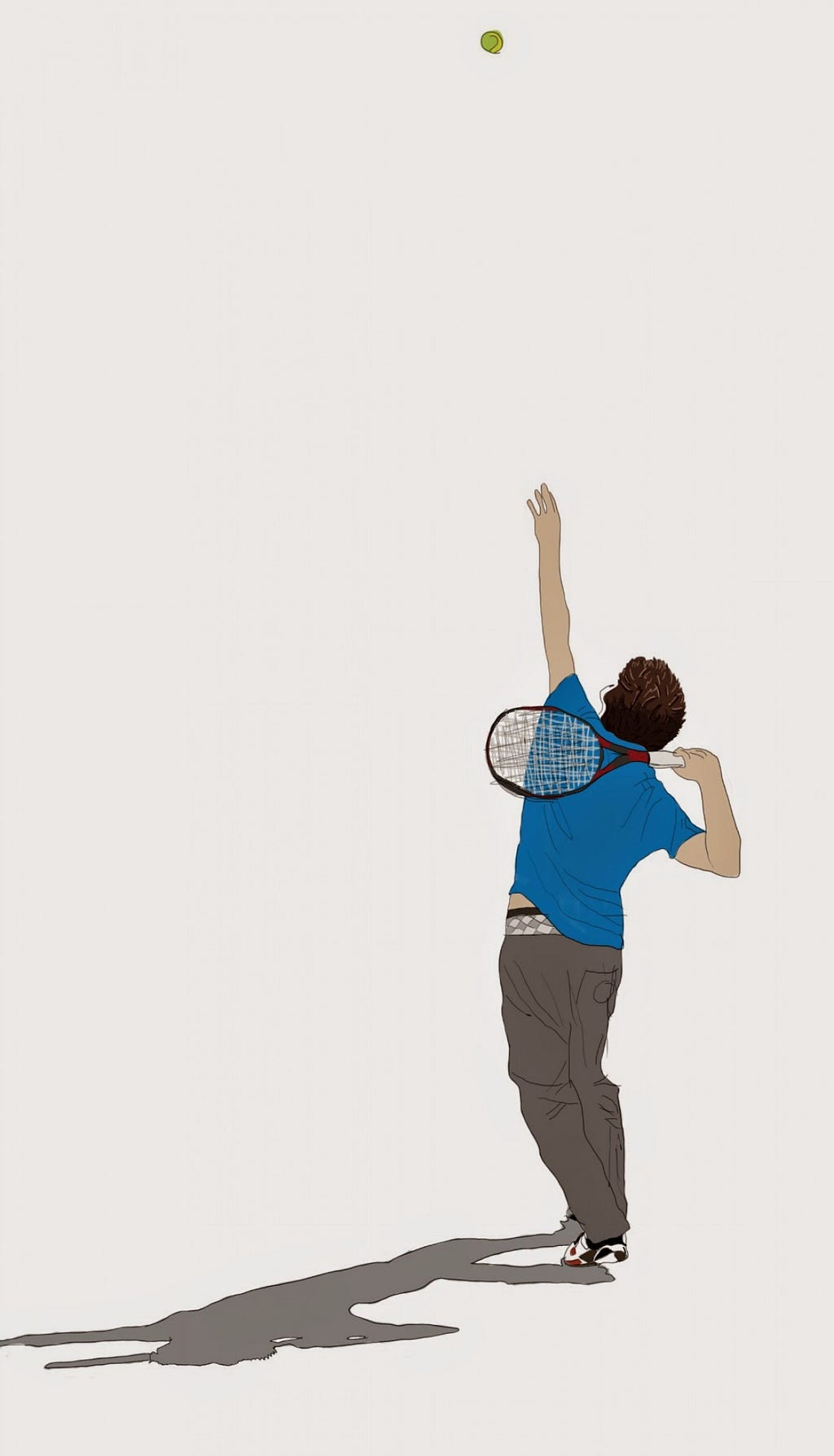 Charlie Tennis Serve Drawing