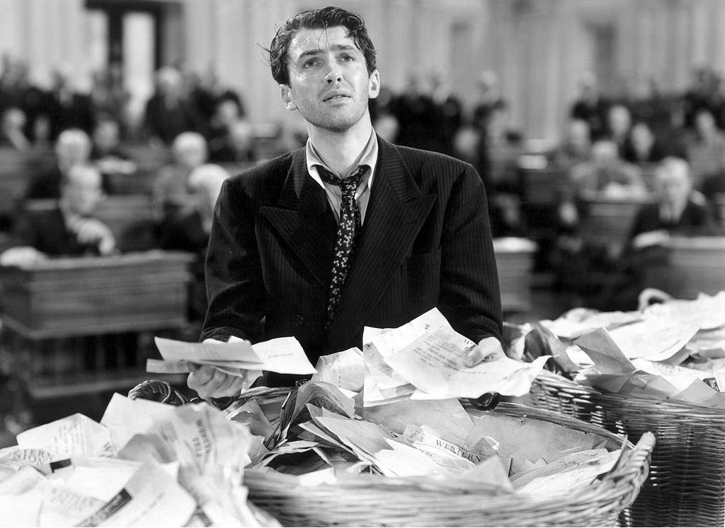 Jimmy Stewart in Mr. Smith Goes to Washington