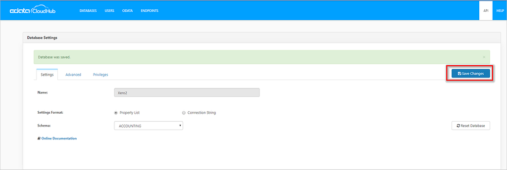 Save Database in CData Connect Cloud