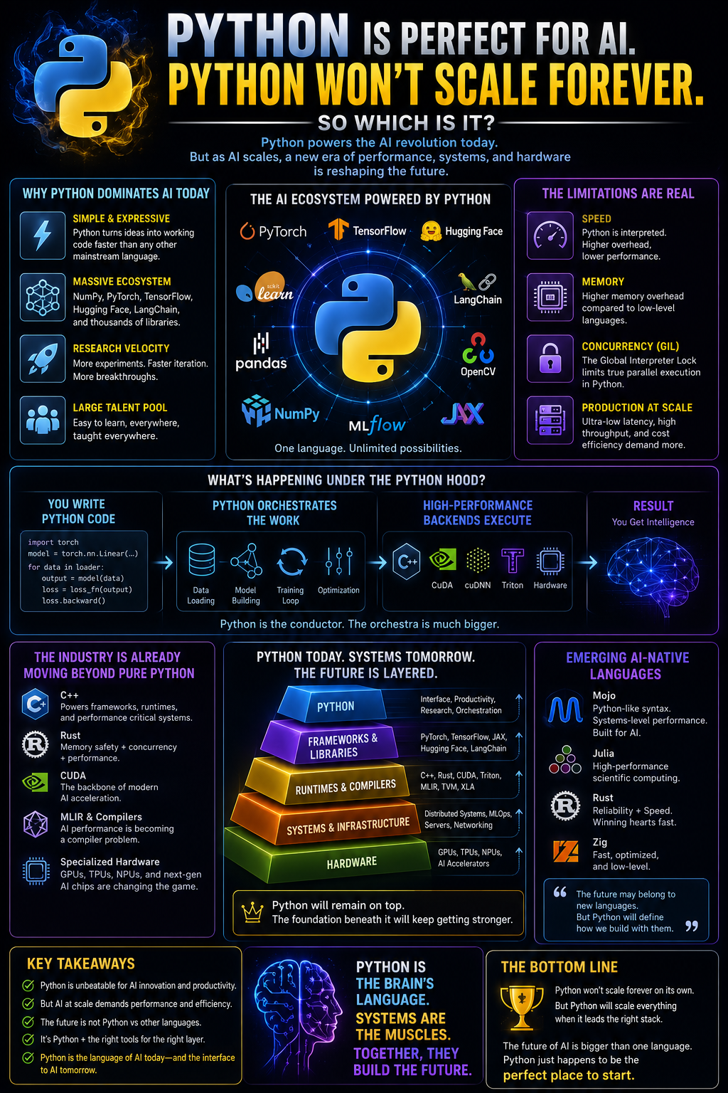 Python Is Perfect for AI. Python Won’t Scale Forever. So Which Is It?