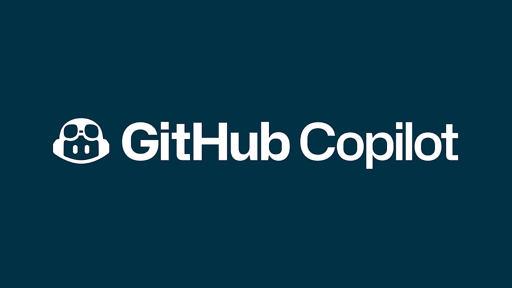 The GitHub Copilot logo on a dark blue background
