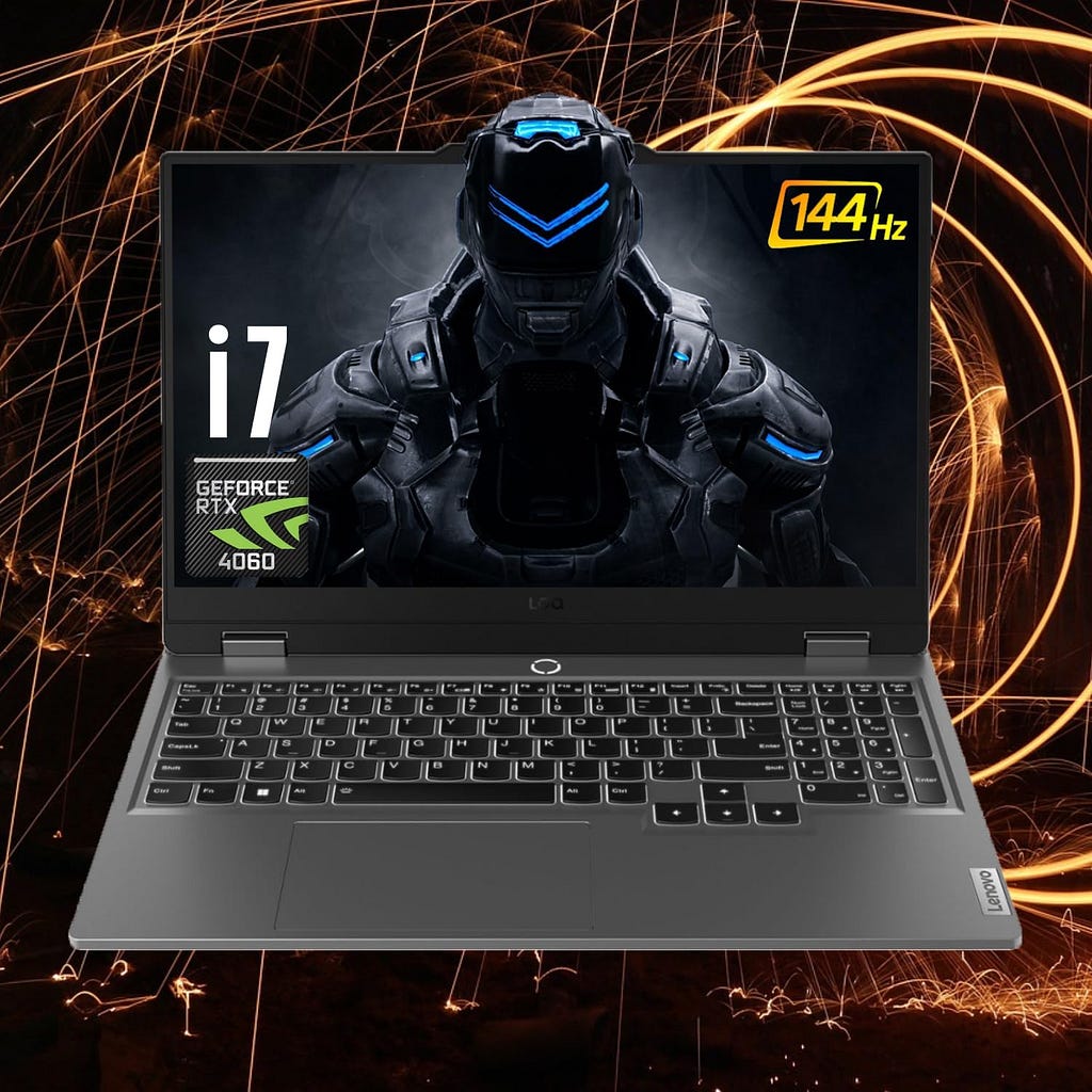 Lenovo LOQ i7 Gaming Laptop, 15.6" FHD 144Hz, i7–13650HX (Beats i9–12900H), GeForce RTX 4060 (Boost Clock 2370MHz), 16GB DDR5 RAM, 1TB SSD, Backlit KB,