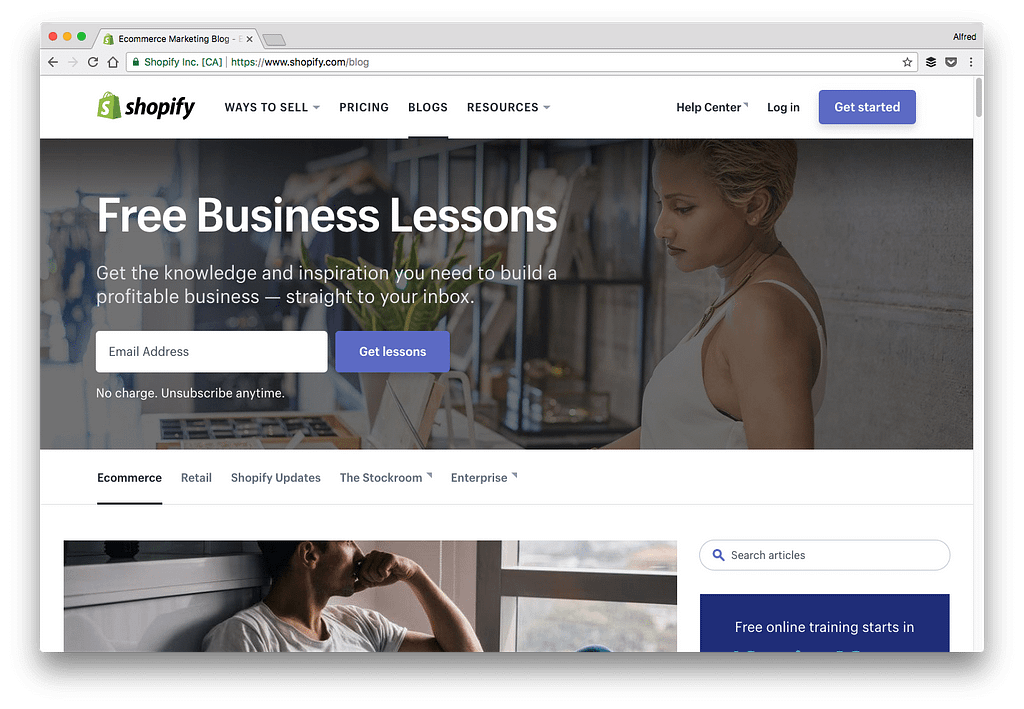 Shopify blog