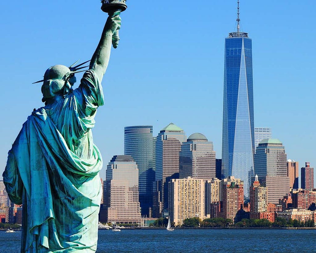 Statue of Liberty and Goldman Sachs