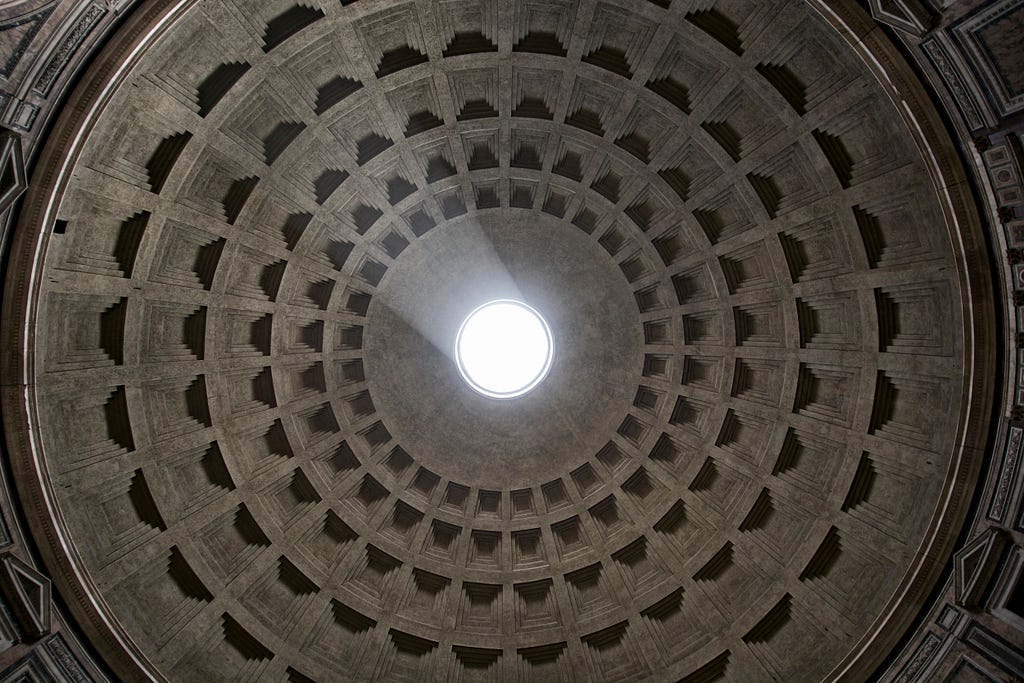 The Oculus in the dome of the Pantheon