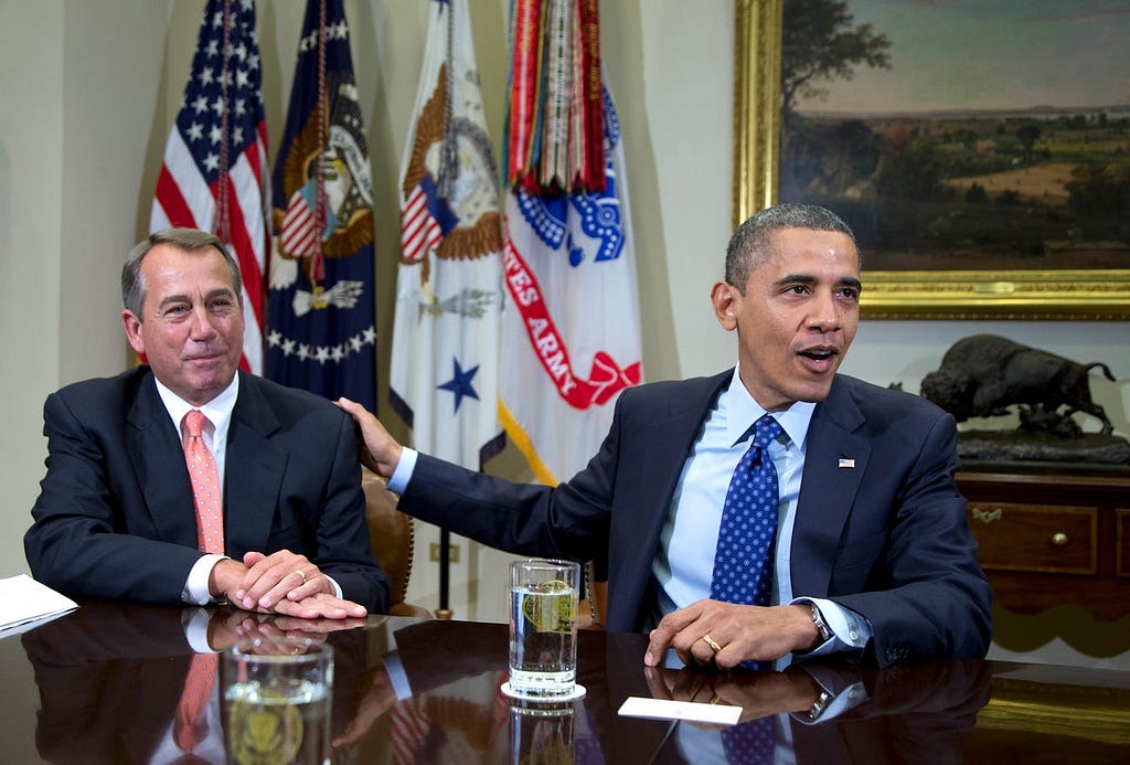 President Barack Obama and House Speaker John Boehner.