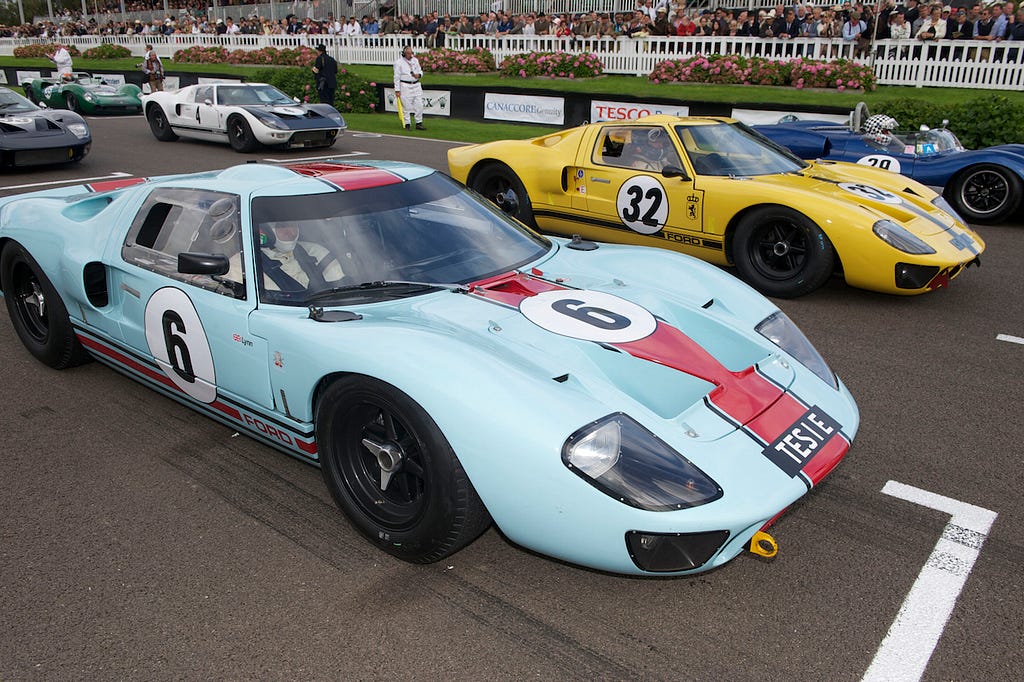 Ford GT40 on the grid at Goodwood Revival