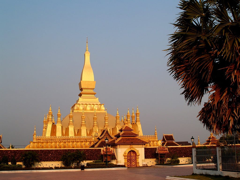 Golden pagoda, Laos