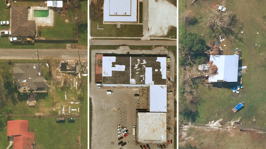 Near Space Labs’ high-resolution images (3) of damaged residential and commercial properties post-hurricane across suburban, urban, and rural areas in Florida.