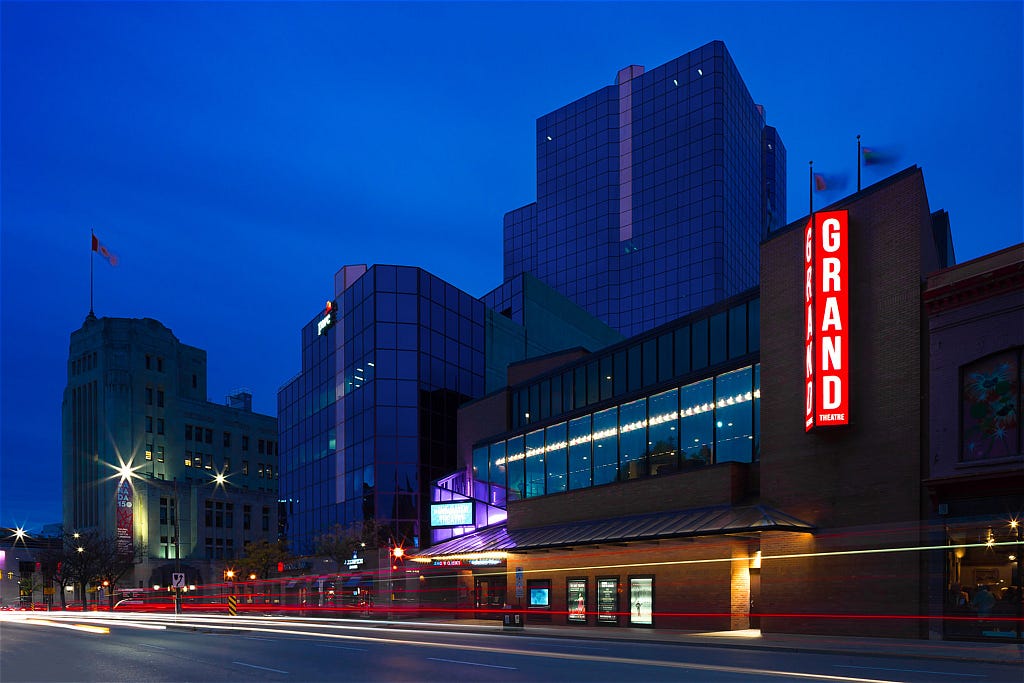 Grand Theatre in London Ontario at Twilight