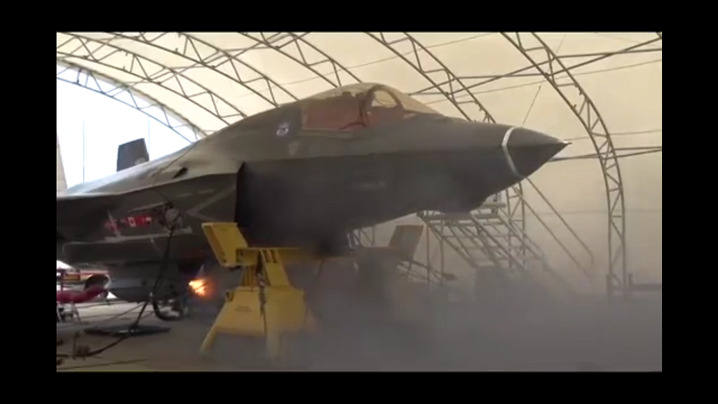 An F35B shooting freedom