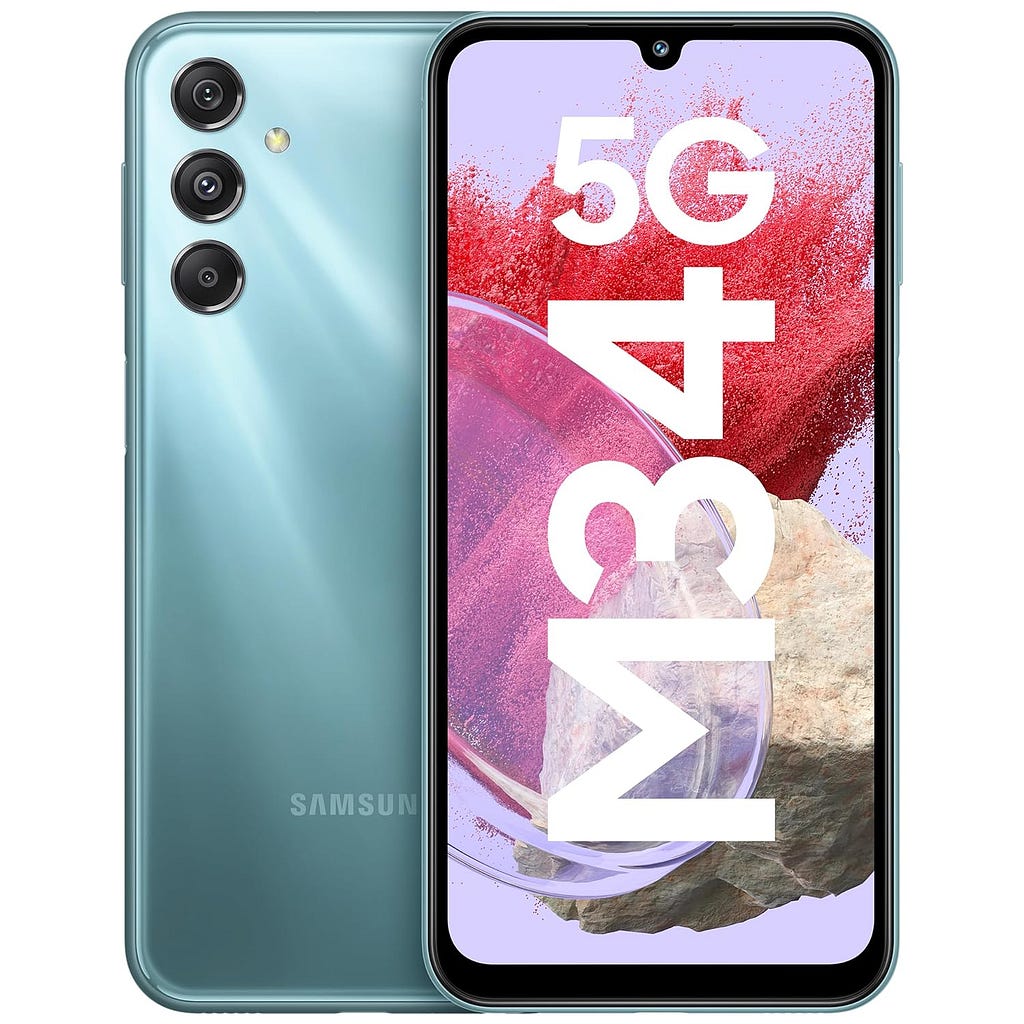 Samsung Galaxy M34 5G (Waterfall Blue,6GB,128GB)