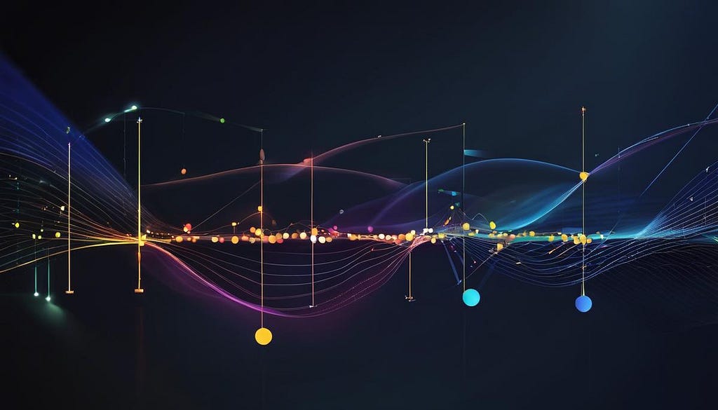 Image illustrating the concept of Bayesian change point detection, showing intersecting graphs with a highlighted data point where a change occurs.