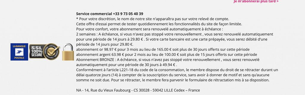 Offre d'essai JM Date - Obtenez un accès gratuit et découvrez toutes les fonctionnalités du site pendant une période limitée.