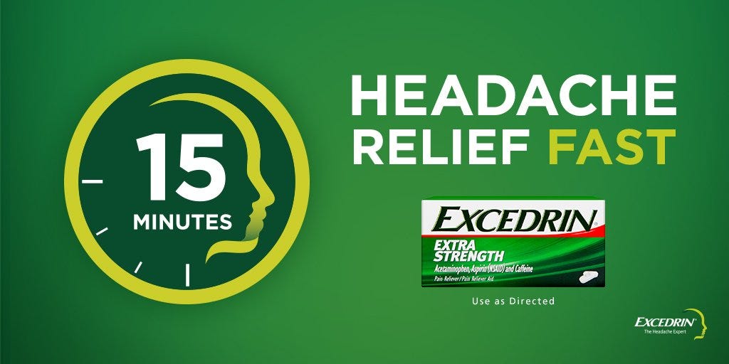 Excedrin advertisement: Headache Relief Fast