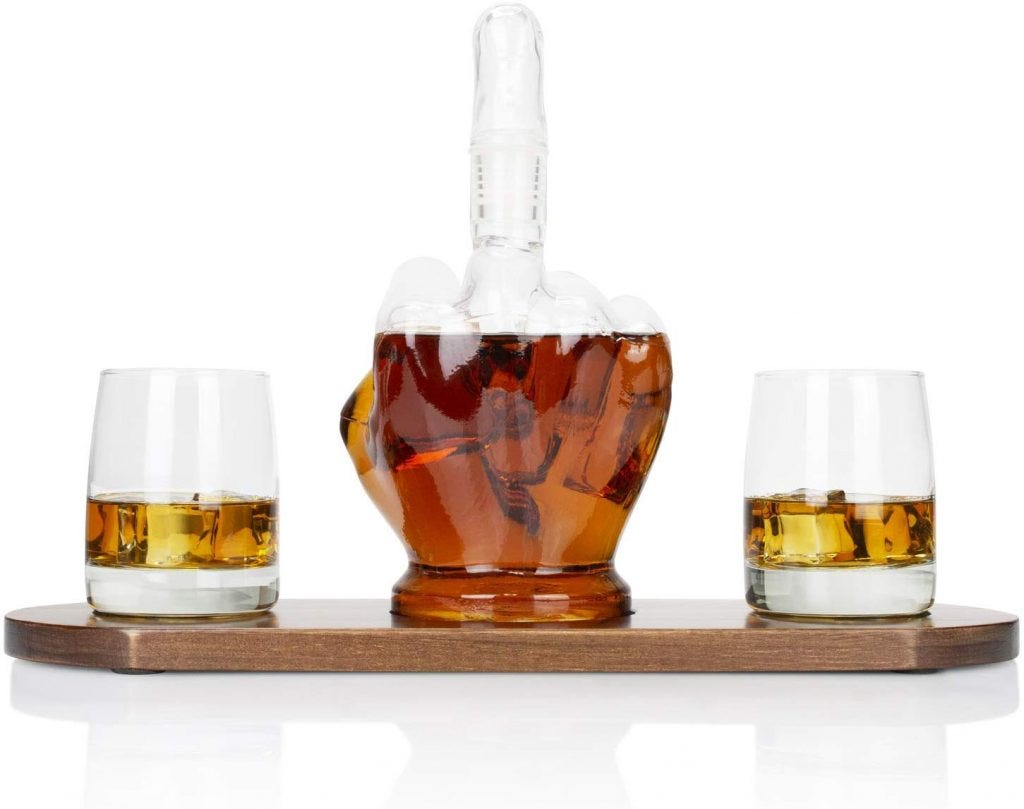 Finger Whiskey Decanter Bar 