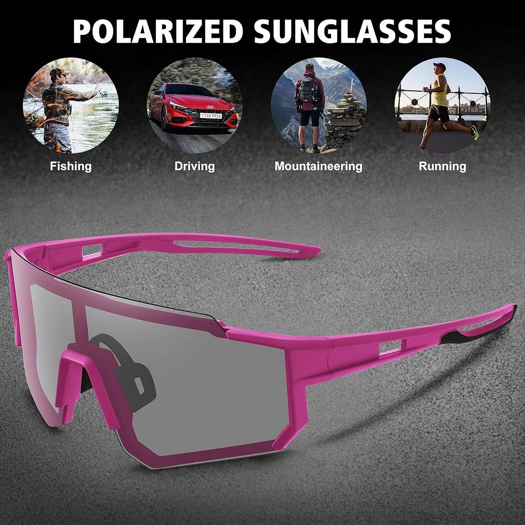 STORYCOAST Polarized Sports Sunglasses for Men Women,Driving Fishing Cycling Mountain Bike Sunglasses UV400 Protection