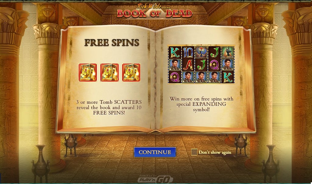 Screenshot of Book of Dead Slot — Play’n Go