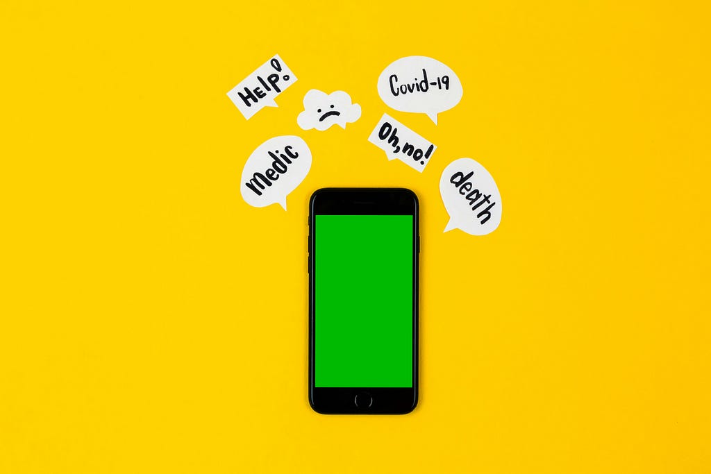 Phone screen with text messages