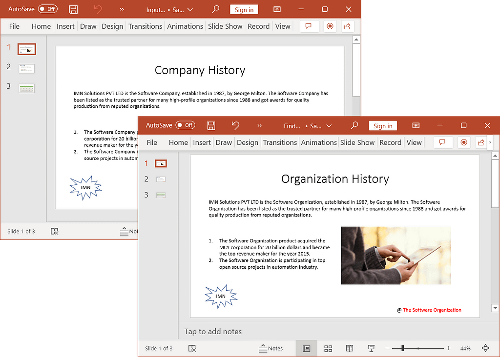 Find and Replace Text Feature in WinUI PowerPoint Library