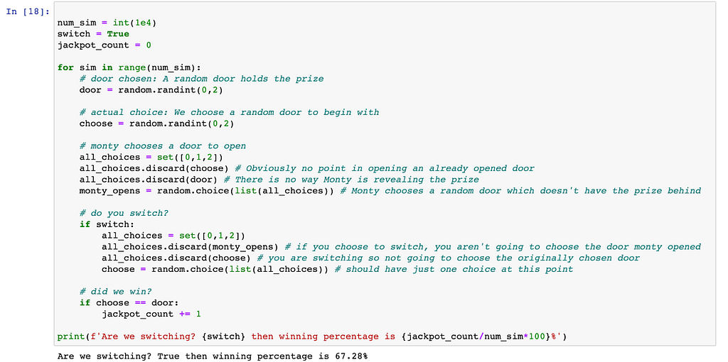 Here, we leverage pseudo-randomness to build upon a more complex simulation. Scroll up to find a reference to the code.