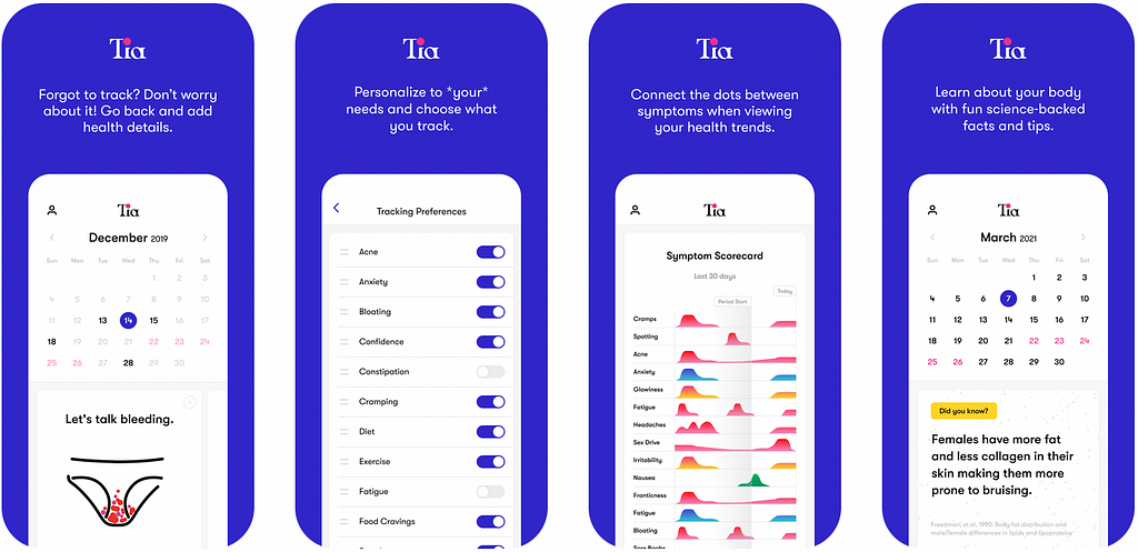screenshot of Tia’s online platform