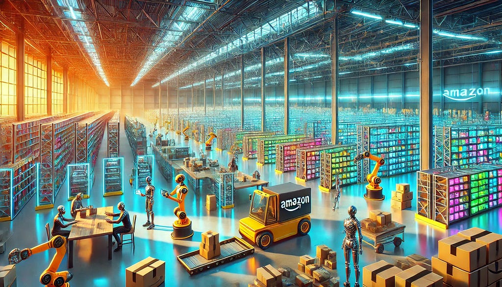 How does Amazon use robotics?