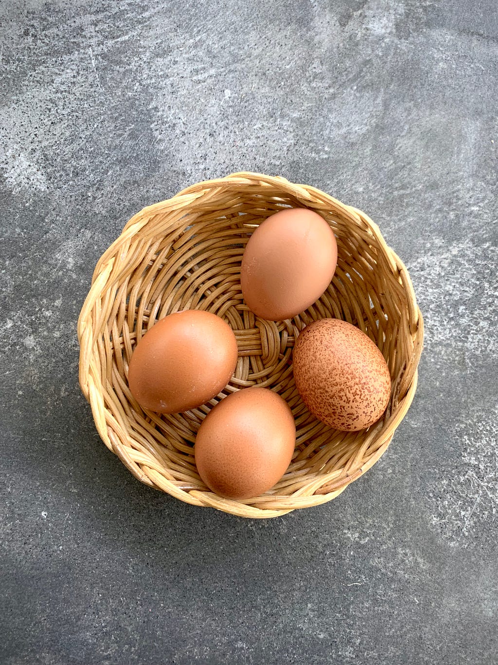 Four eggs in one basket