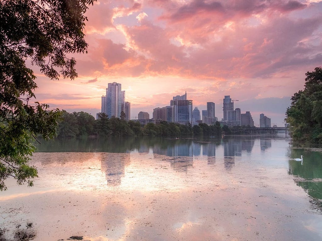 Georgetown is just north of outside of Austin, Texas, pictured.