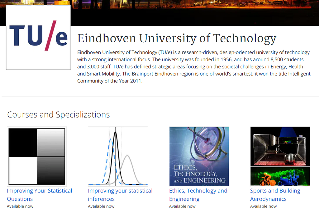 Courses by TU/E on Coursera