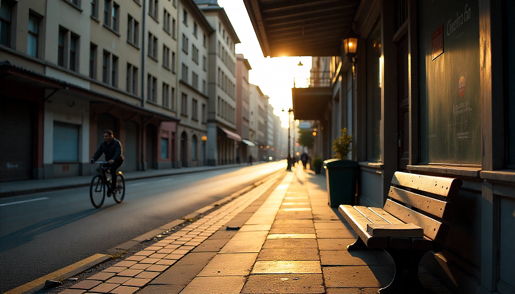 Evening on a quiet street