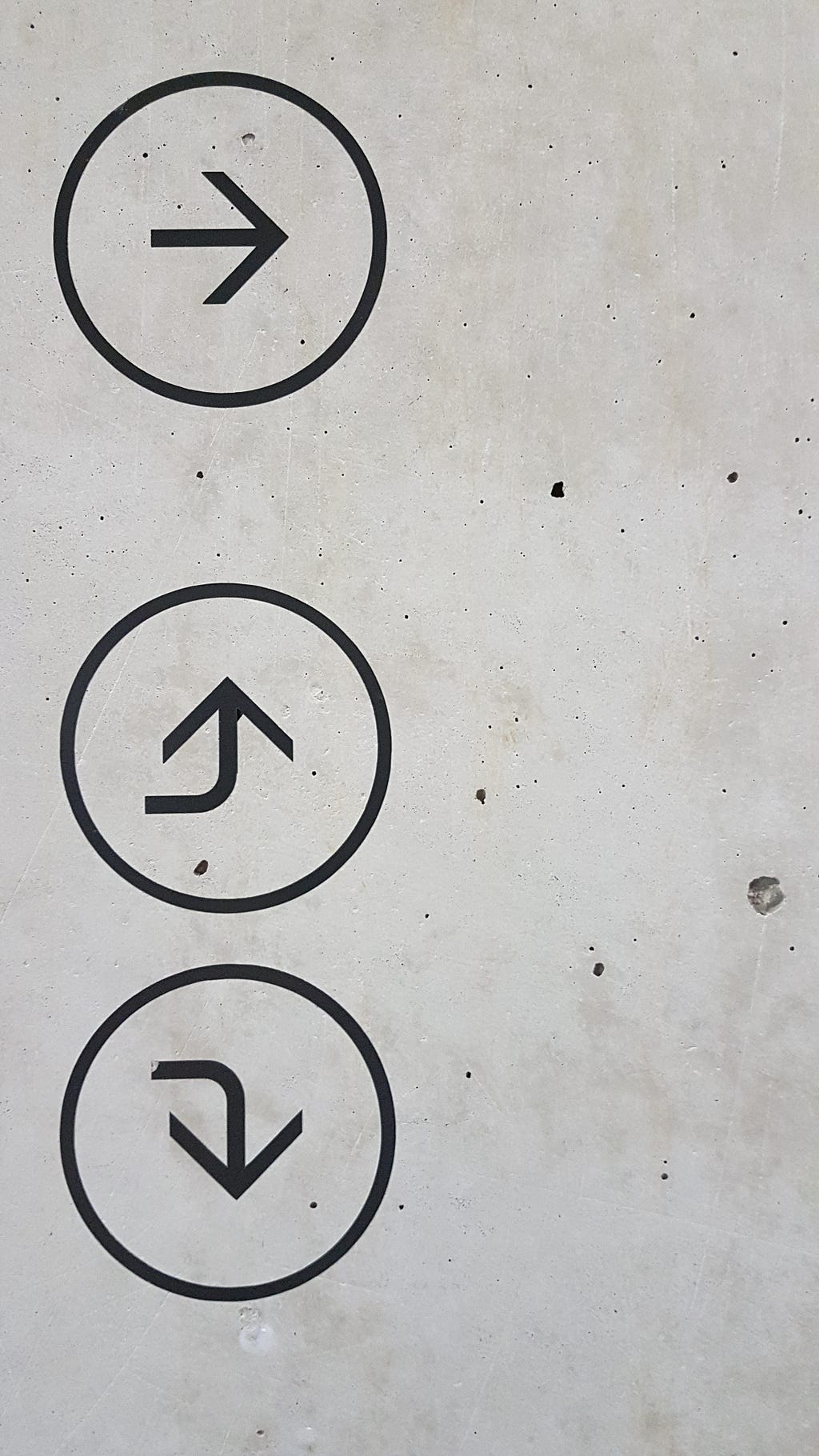 Arrows pointing to go each way, confusing the person looking at them.