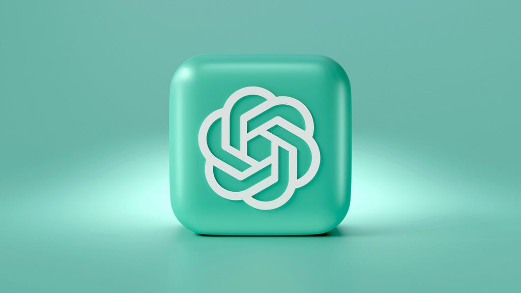 Turquoise Open AI widget 3D art