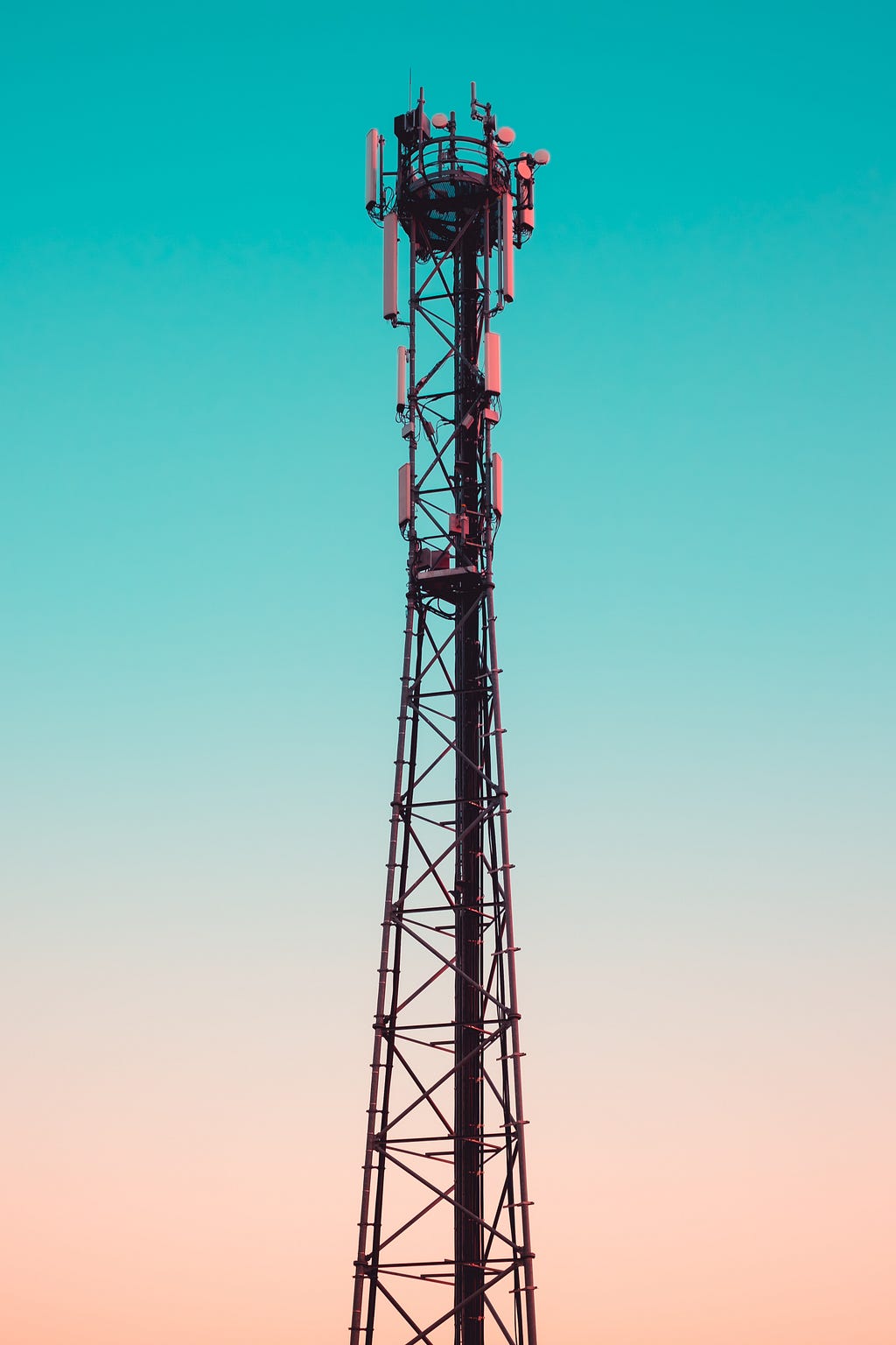 A mobile communications mast