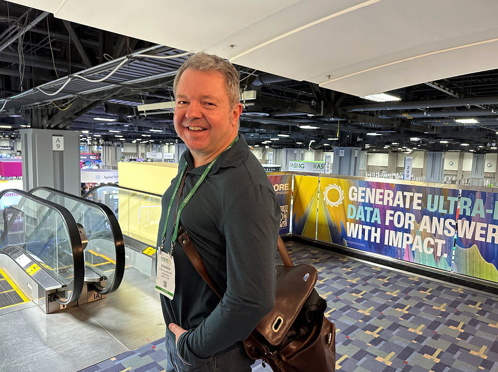 Steve Bryant, Variant Bio’s Chief Business Officer, at the American Society of Human Genetics (ASHG) meeting in Washington, DC, November 2023.