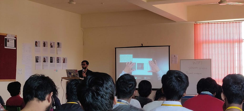 Mithru Vigneshwara presenting his talk “Beyond the Screen”