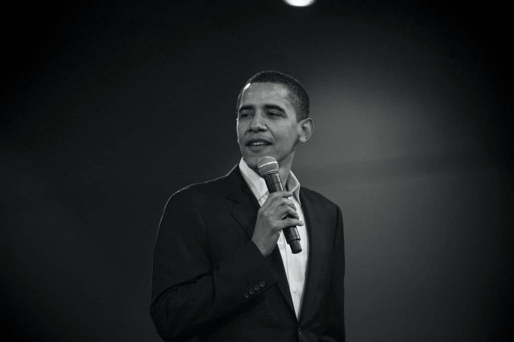 Barack Obama in Iowa in 2007. Image via Creative Commons.