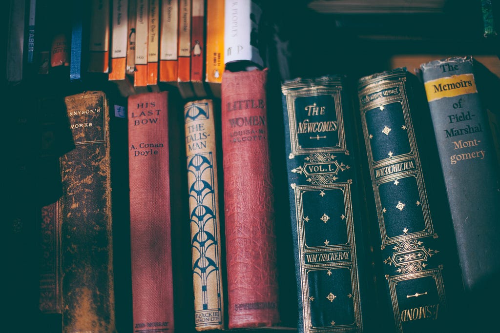 Rows of books for fiction readers who think it isn’t a waste of time.