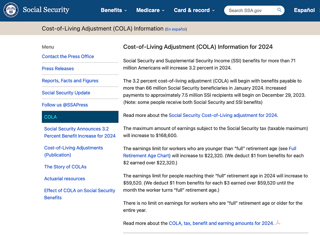 Social Security is a Death Annuity with Cost-of-Living Adjustment (COLA)