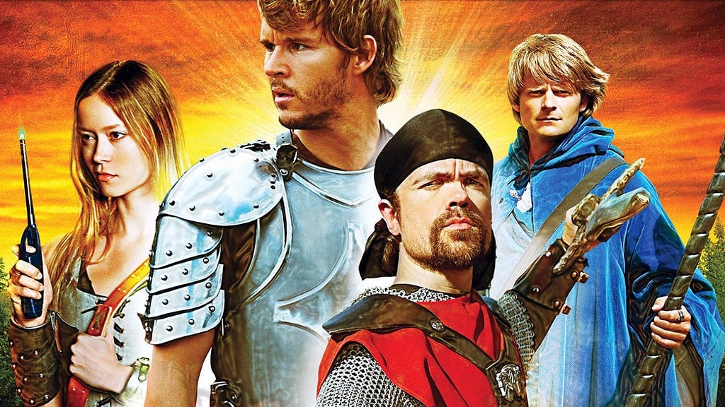Movie Poster for Knights of Badassdom featuring Summer Glau, Ryan Kwanten, Peter Dinklage, and Steve Zahn.