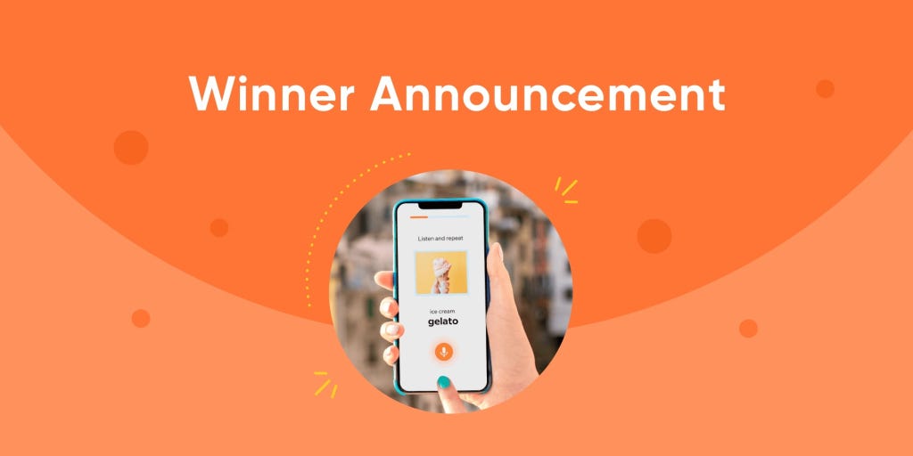 Winner announcement of babbel raffle