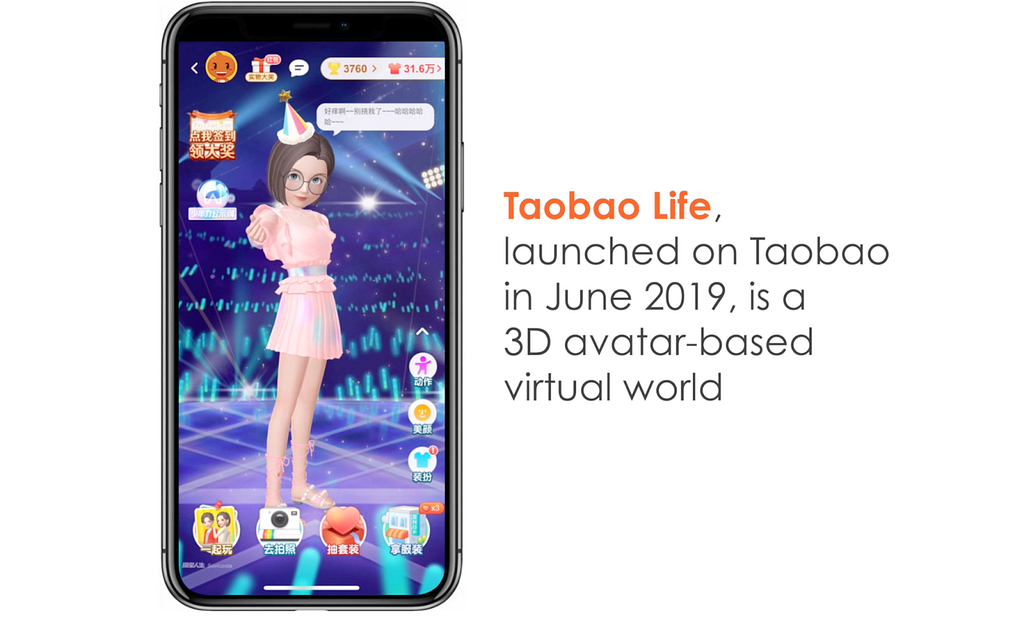 Smartphone Screen showing Taobao Life Avatar
