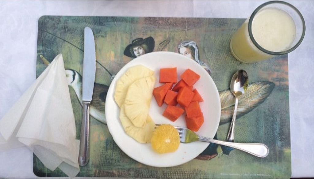 My usual morning breakfast in Cuba that was prepared by the our host families