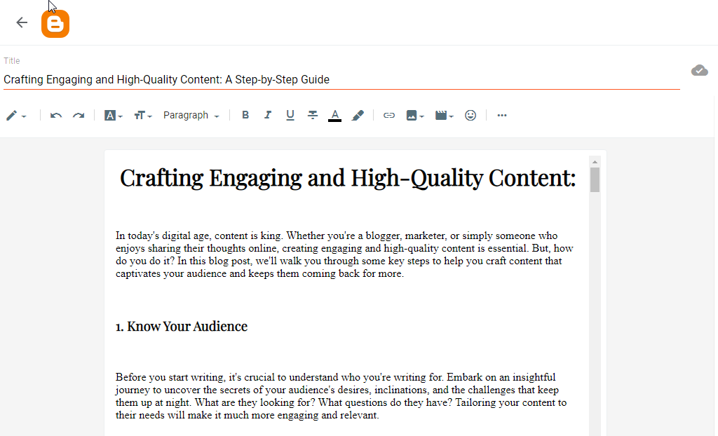 Crafting Engaging and High-Quality and High-Quality Content: A Step-by-Step