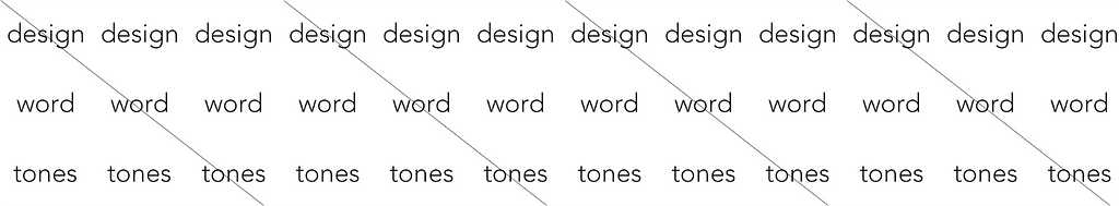 design — word–tones