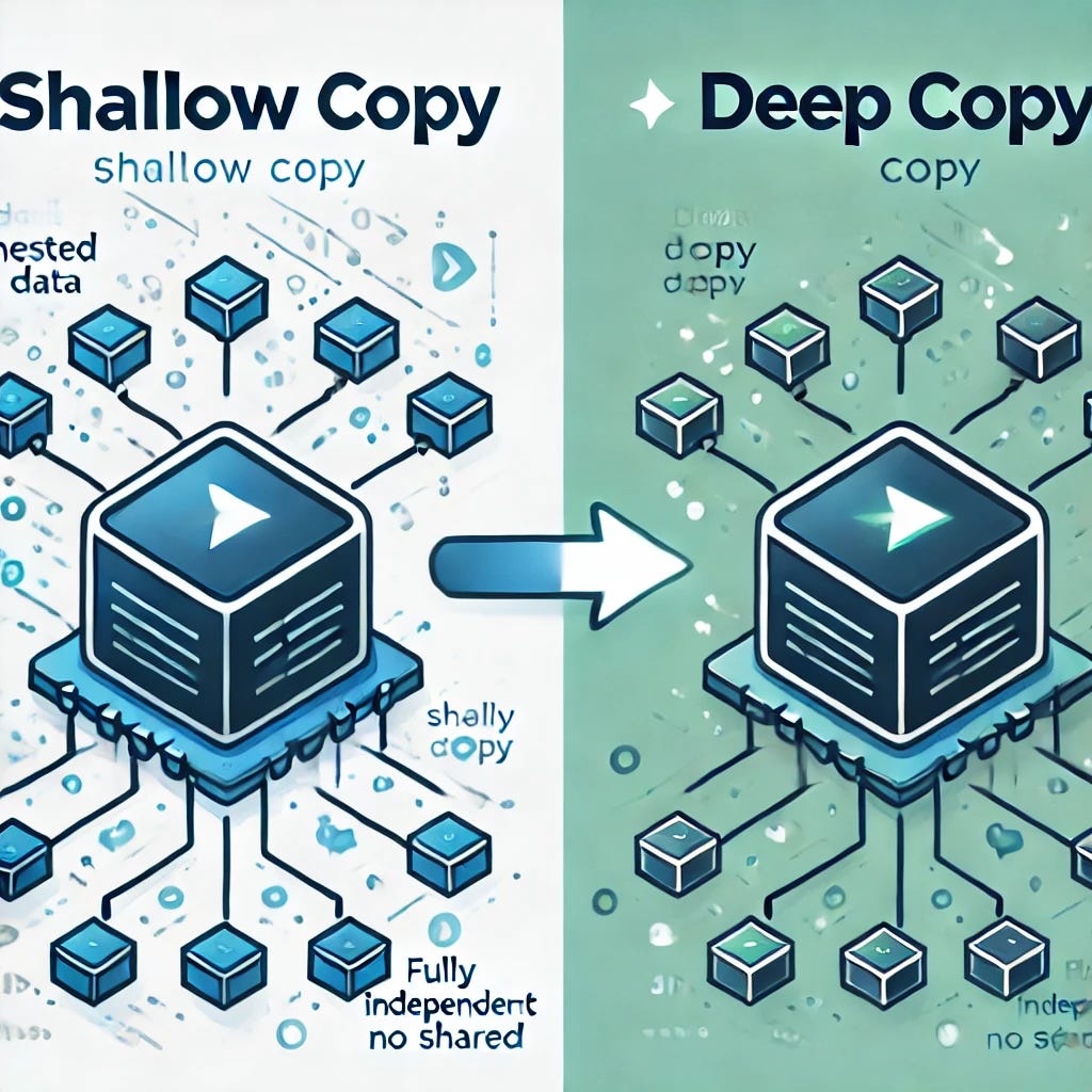 “Explain shallow copy and deep copy.”
